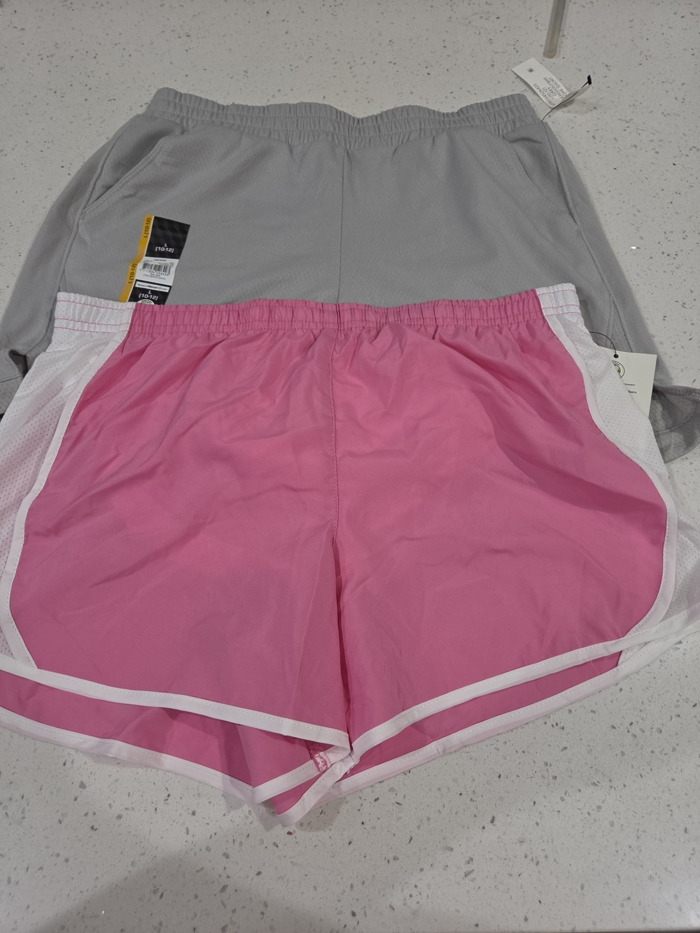 Athletic Works Pink Women's Athletic Shorts with White Trim